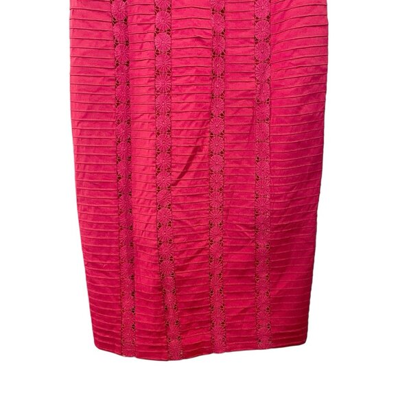 Nanette Lepore Dress Treasure Eyelet Beaded Embellished Sheath Sleeveless Size 2 - Picture 5 of 7